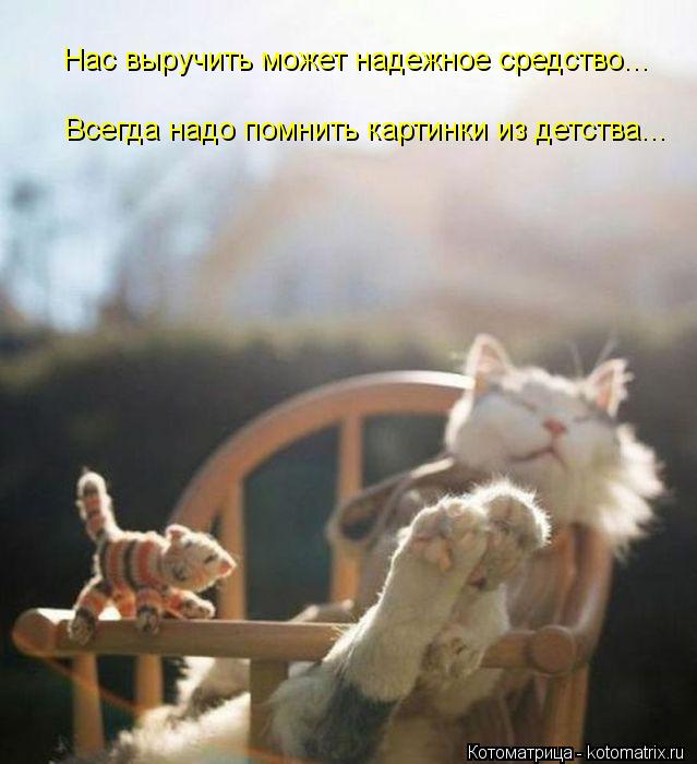 Нас выручить может надежное средство... Всегда надо помнить картинки из детства...... Котоматрица: Нас выручить может надежное средство... Всегда надо помнить картинки из детства...