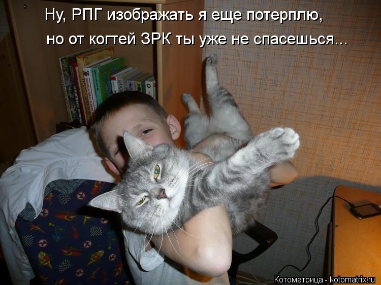 Котоматрица: Ну, РПГ изображать я еще потерплю,   но от когтей ЗРК ты уже не спасешься...