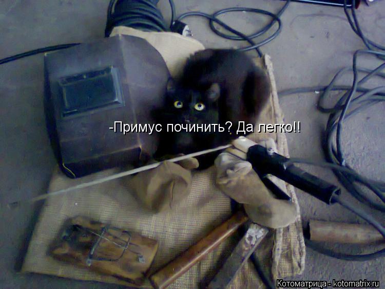 -Примус починить? Да легко!!... Котоматрица: -Примус починить? Да легко!!