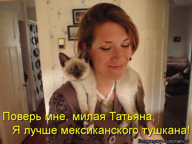 Поверь мне, милая Татьяна, Я лучше мексиканского тушкана!... Котоматрица: Поверь мне, милая Татьяна, Я лучше мексиканского тушкана!