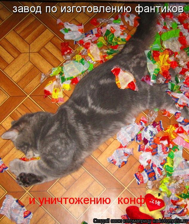 завод по изготовлению фантиков и уничтожению конфет... Котоматрица: завод по изготовлению фантиков и уничтожению конфет