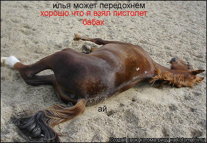 Котоматрица: илья может передохнём хорошо что я взял пистолет бабах ай
