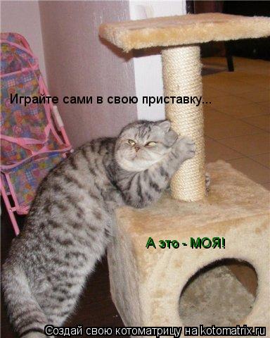 Играйте сами в свою приставку... А это - МОЯ!... Котоматрица: Играйте сами в свою приставку... А это - МОЯ!
