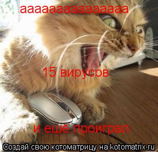 Котоматрица: ааааааааааааааа  15 вирусов и ешё проиграл