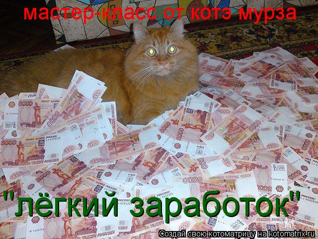 Котоматрица: мастер-класс от котэ мурза  "лёгкий заработок"