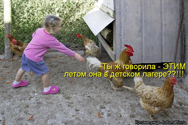 летом она в детском лагере??!!! -Ты ж говорила - ЭТИМ... Котоматрица: летом она в детском лагере??!!! -Ты ж говорила - ЭТИМ