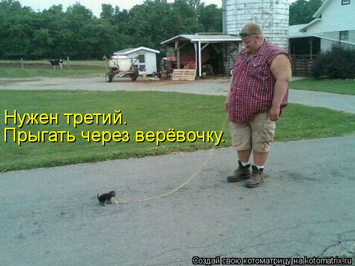 Прыгать через верёвочку. Нужен третий.... Котоматрица: Прыгать через верёвочку. Нужен третий.