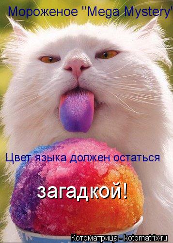 Мороженое "Mega Mystery" Цвет языка должен остаться загадкой!... Котоматрица: Мороженое "Mega Mystery" Цвет языка должен остаться загадкой!