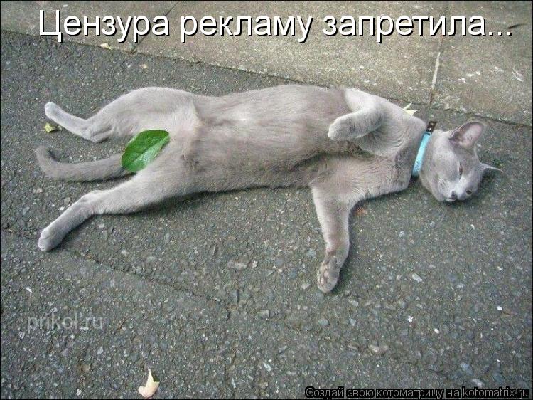 Цензура рекламу запретила...... Котоматрица: Цензура рекламу запретила...