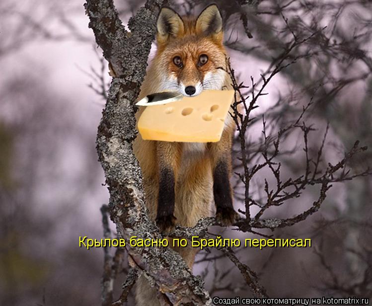 Котоматрица: Крылов басню по Брайлю переписал