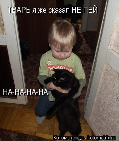 Котоматрица: ТВАРЬ я же сказал НЕ ПЕЙ НА-НА-НА-НА
