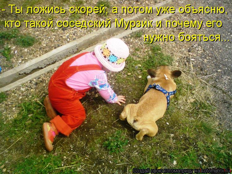 - Ты ложись скорей, а потом уже объясню, кто такой соседский Мурзик и почему его нужно бояться...... Котоматрица: - Ты ложись скорей, а потом уже объясню, кто такой соседский Мурзик и почему его нужно бояться...