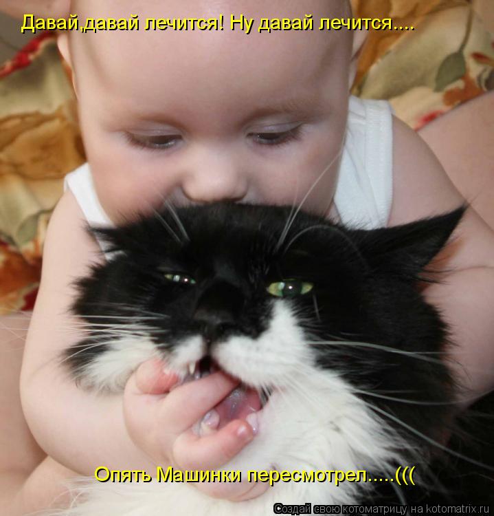 Котоматрица: Давай,давай лечится! Ну давай лечится....  Опять Машинки пересмотрел.....(((