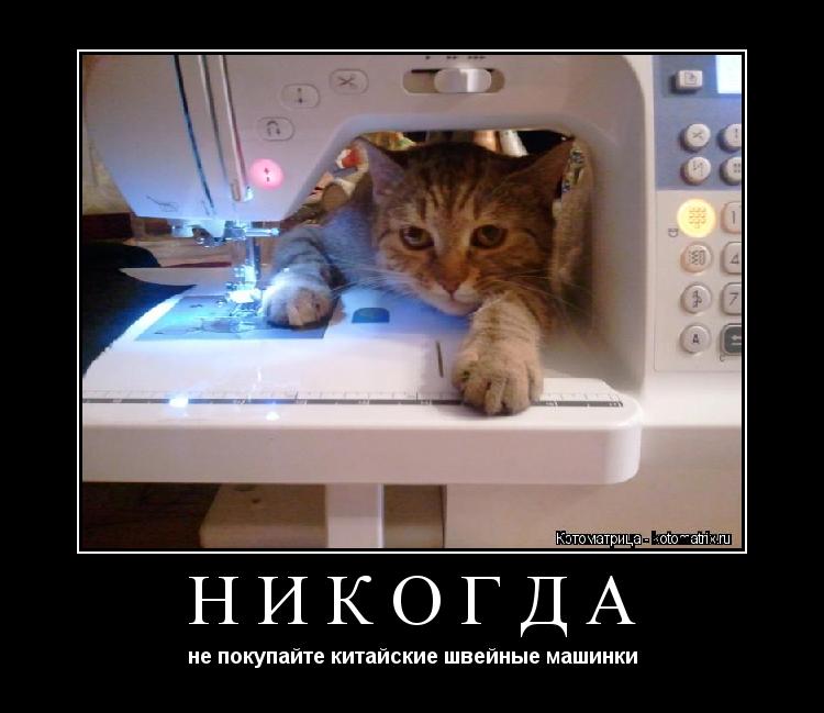 Котоматрица: НИКОГДА не покупайте китайские швейные машинки