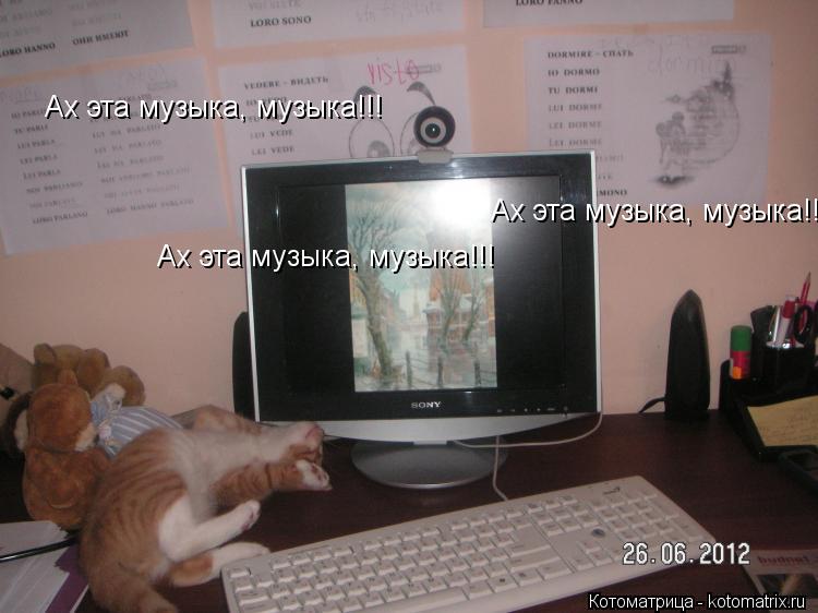 Котоматрица: Ах эта музыка, музыка!!! Ах эта музыка, музыка!!! Ах эта музыка, музыка!!!