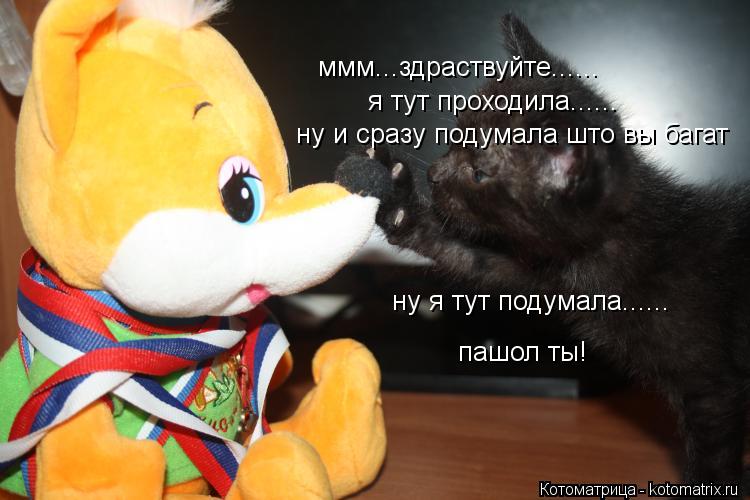 ммм...здраствуйте...... ну я тут подумала...... я тут проходила...... ну и сразу подумала што вы бага... Котоматрица: ммм...здраствуйте...... ну я тут подумала...... я тут проходила...... ну и сразу подумала што вы багат пашол ты!
