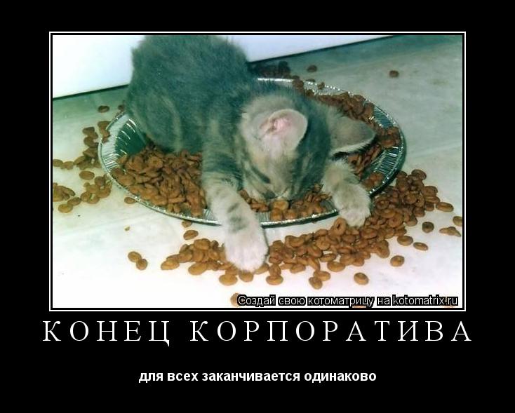Котоматрица: КОНЕЦ КОРПОРАТИВА для всех заканчивается одинаково