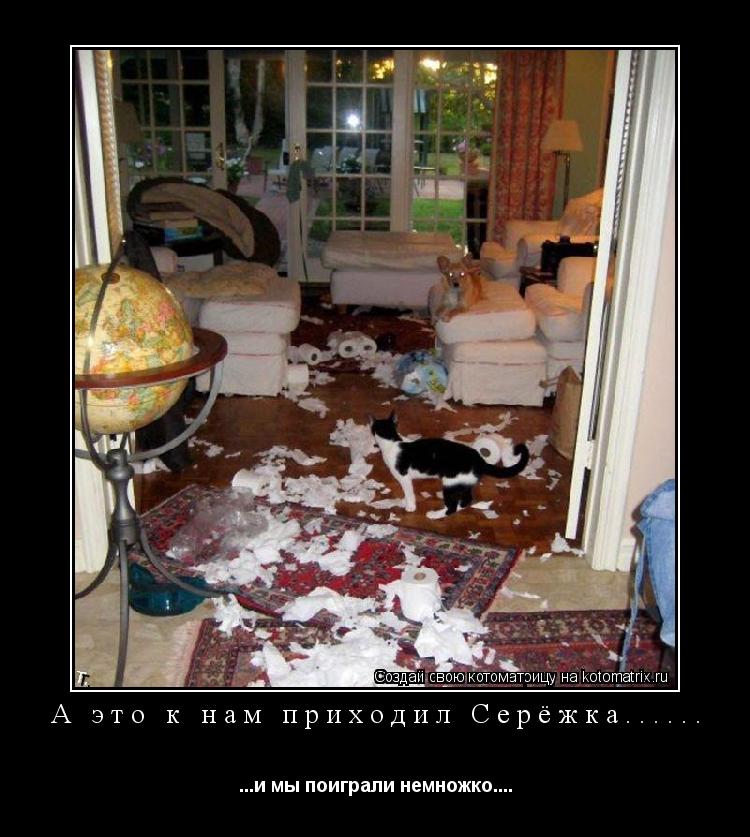 А это к нам приходил Серёжка...... ...и мы поиграли немножко....... Котоматрица: А это к нам приходил Серёжка...... ...и мы поиграли немножко....