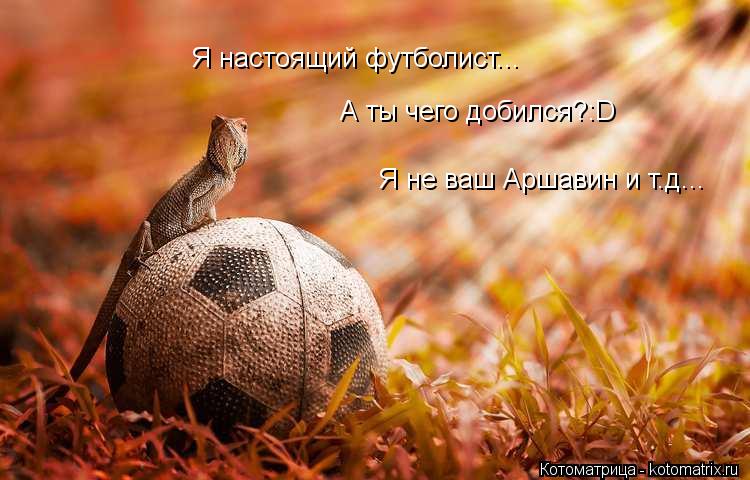 Я настоящий футболист... А ты чего добился?:D Я не ваш Аршавин и т.д...... Котоматрица: Я настоящий футболист... А ты чего добился?:D Я не ваш Аршавин и т.д...