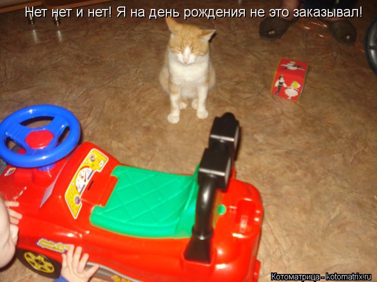 Нет нет и нет! Я на день рождения не это заказывал!... Котоматрица: Нет нет и нет! Я на день рождения не это заказывал!