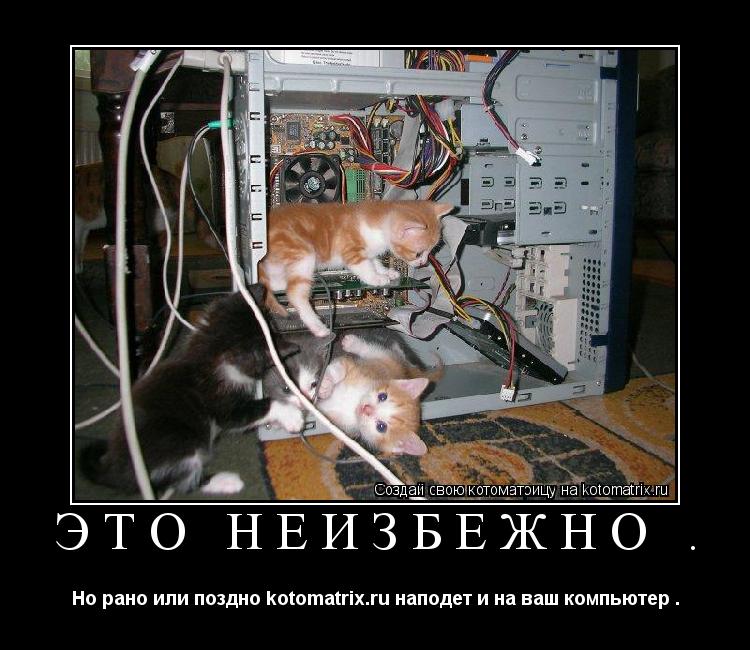 Котоматрица: ЭТО НЕИЗБЕЖНО . Но рано или поздно kotomatrix.ru наподет и на ваш компьютер .