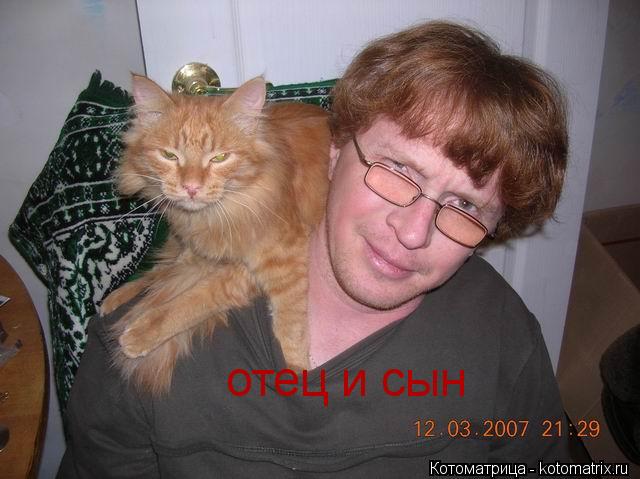 Котоматрица: отец и сын
