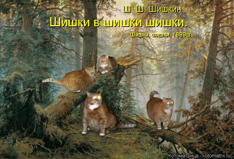 Ш. Ш. Шишкин. Шишки в шишки шишки. Шишки, шишки. 1889ш.... Котоматрица: Ш. Ш. Шишкин. Шишки в шишки шишки. Шишки, шишки. 1889ш.