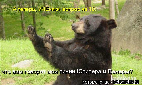 А теперь, УЧЕники, вопрос на 10: что вам говорят мои линии Юпитера и Венеры?... Котоматрица: А теперь, УЧЕники, вопрос на 10: что вам говорят мои линии Юпитера и Венеры?