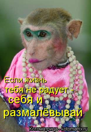 Если жизнь себя и размалёвывай тебя не радует -... Котоматрица: Если жизнь себя и размалёвывай тебя не радует -