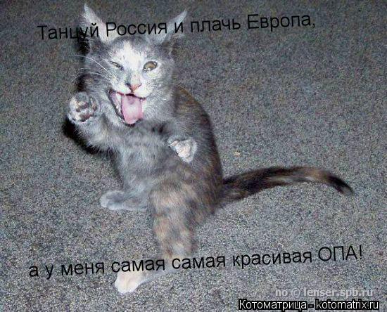 Танцуй Россия и плачь Европа, а у меня самая самая красивая ОПА!... Котоматрица: Танцуй Россия и плачь Европа, а у меня самая самая красивая ОПА!