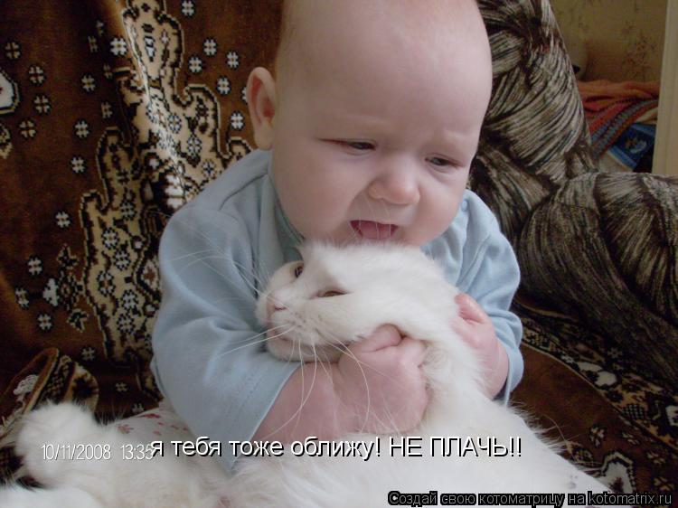 Котоматрица: я тебя тоже оближу! НЕ ПЛАЧЬ!!