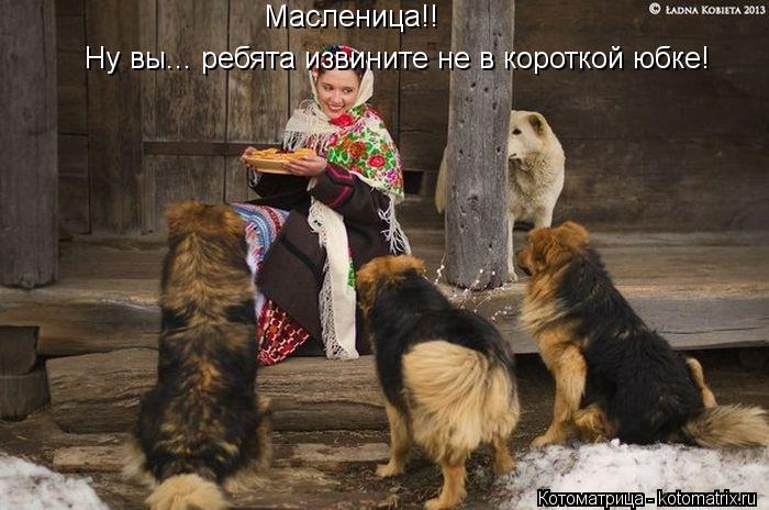 Масленица!! Ну вы... ребята извините не в короткой юбке!... Котоматрица: Масленица!! Ну вы... ребята извините не в короткой юбке!