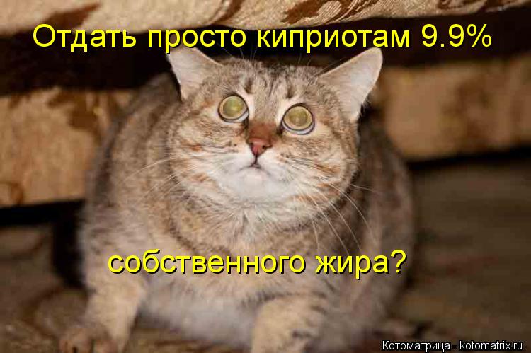 Отдать просто киприотам 9.9% собственного жира?... Котоматрица: Отдать просто киприотам 9.9% собственного жира?