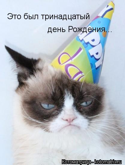Котоматрица: Это был тринадцатый  день Рождения...