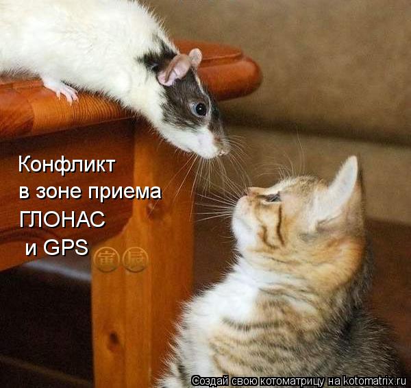 Конфликт в зоне приема ГЛОНАС и GPS... Котоматрица: Конфликт в зоне приема ГЛОНАС и GPS