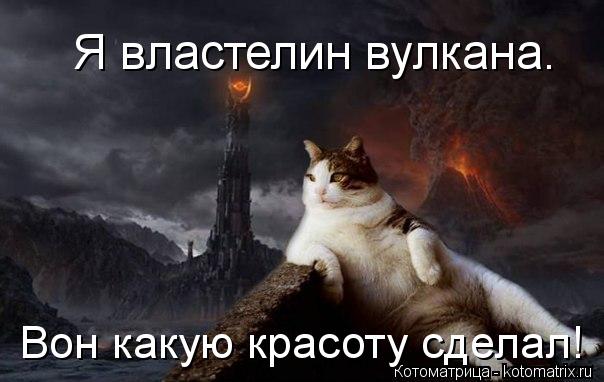 Я властелин вулкана. Вон какую красоту сделал!... Котоматрица: Я властелин вулкана. Вон какую красоту сделал!