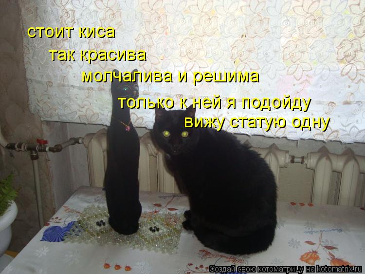 стоит киса так красива молчалива и решима только к ней я подойду вижу статую одну... Котоматрица: стоит киса так красива молчалива и решима только к ней я подойду вижу статую одну