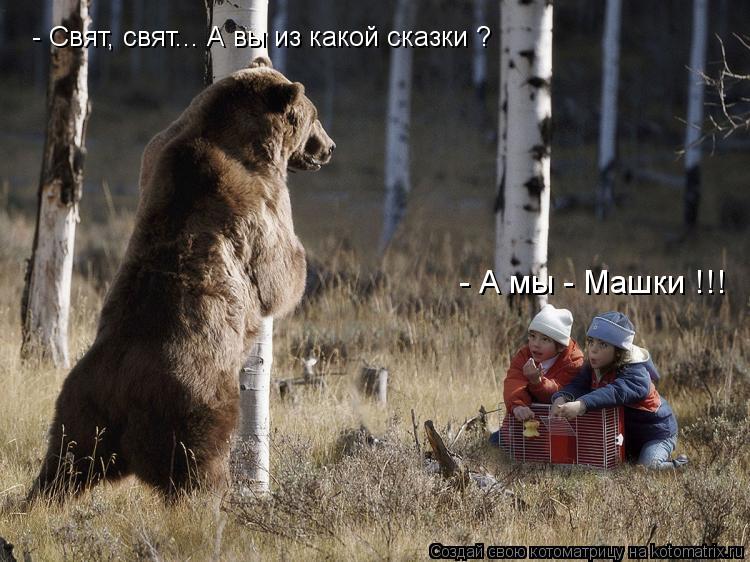 Котоматрица: - Свят, свят... А вы из какой сказки ? - А мы - Машки !!!