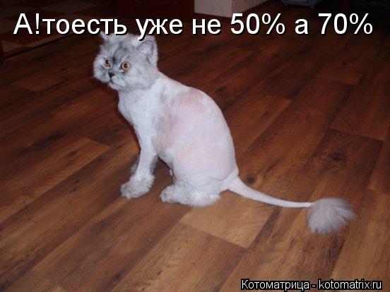А!тоесть уже не 50% а 70%... Котоматрица: А!тоесть уже не 50% а 70%