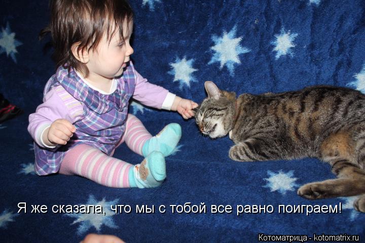 Я же сказала, что мы с тобой все равно поиграем!... Котоматрица: Я же сказала, что мы с тобой все равно поиграем!