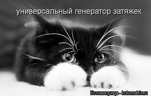 универсальный генератор затяжек... Котоматрица: универсальный генератор затяжек