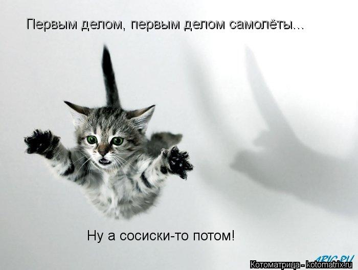 Первым делом, первым делом самолёты... Ну а сосиски-то потом!... Котоматрица: Первым делом, первым делом самолёты... Ну а сосиски-то потом!