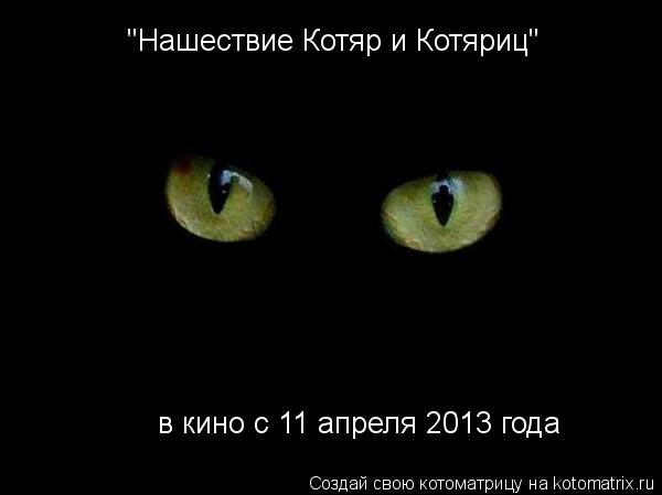 "Нашествие Котяр и Котяриц" в кино с 11 апреля 2013 года... Котоматрица: "Нашествие Котяр и Котяриц" в кино с 11 апреля 2013 года