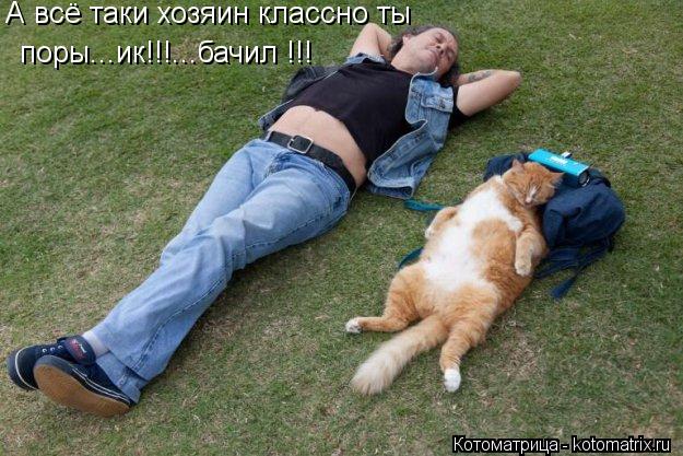 А всё таки хозяин классно ты поры...ик!!!...бачил !!!... Котоматрица: А всё таки хозяин классно ты поры...ик!!!...бачил !!!