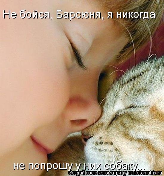 Не бойся, Барсюня, я никогда не попрошу у них собаку...... Котоматрица: Не бойся, Барсюня, я никогда не попрошу у них собаку...