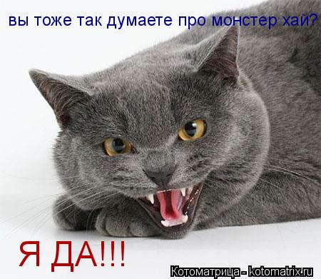 вы тоже так думаете про монстер хай? Я ДА!!!... Котоматрица: вы тоже так думаете про монстер хай? Я ДА!!!