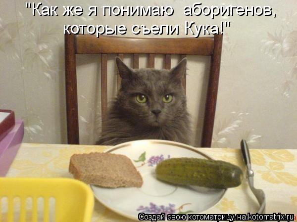 "Как же я понимаю аборигенов, которые съели Кука!"... Котоматрица: "Как же я понимаю аборигенов, которые съели Кука!"