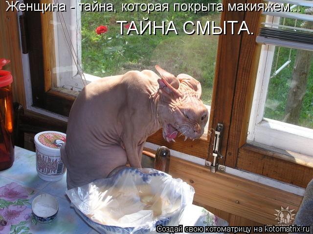 Женщина - тайна, которая покрыта макияжем... ТАЙНА СМЫТА.... Котоматрица: Женщина - тайна, которая покрыта макияжем... ТАЙНА СМЫТА.
