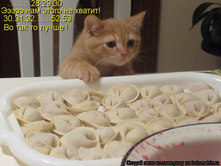 ..........28,29,30 Эээээ нам этого не хватит! 30,31,32.......52,53 Во так то лучше !... Котоматрица: ..........28,29,30 Эээээ нам этого не хватит! 30,31,32.......52,53 Во так то лучше !