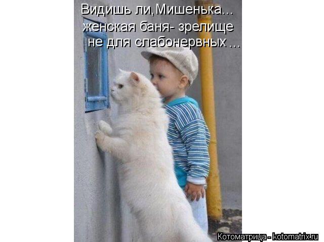 Видишь ли,Мишенька... женская баня- зрелище не для слабонервных ...... Котоматрица: Видишь ли,Мишенька... женская баня- зрелище не для слабонервных ...